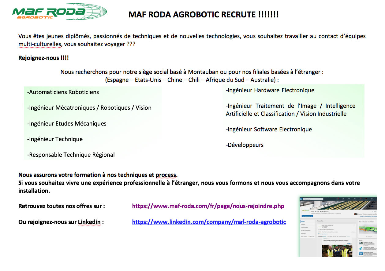 MAF-RODA Recrute